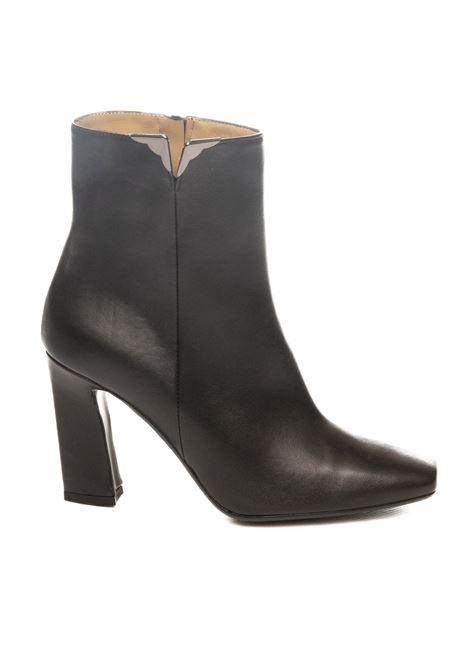 Black leather ankle boot WO MILANO | 490SETA-NERO